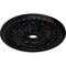 Ekena Millwork Tomango Egg & Dart Medallion (Canopies up to 6 3/4"), 27 7/8"OD x 3 7/8"ID x 2 1/2"P, Jet Black CM27TOBLF - alternate 3